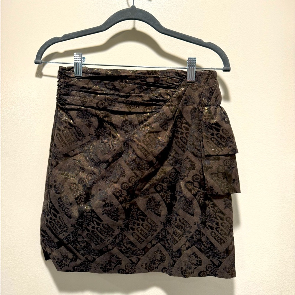 Gold forever 21 Jacquard skirt